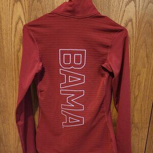 Alabama Roll Tide  Nike 1/4 zip Maroon and white